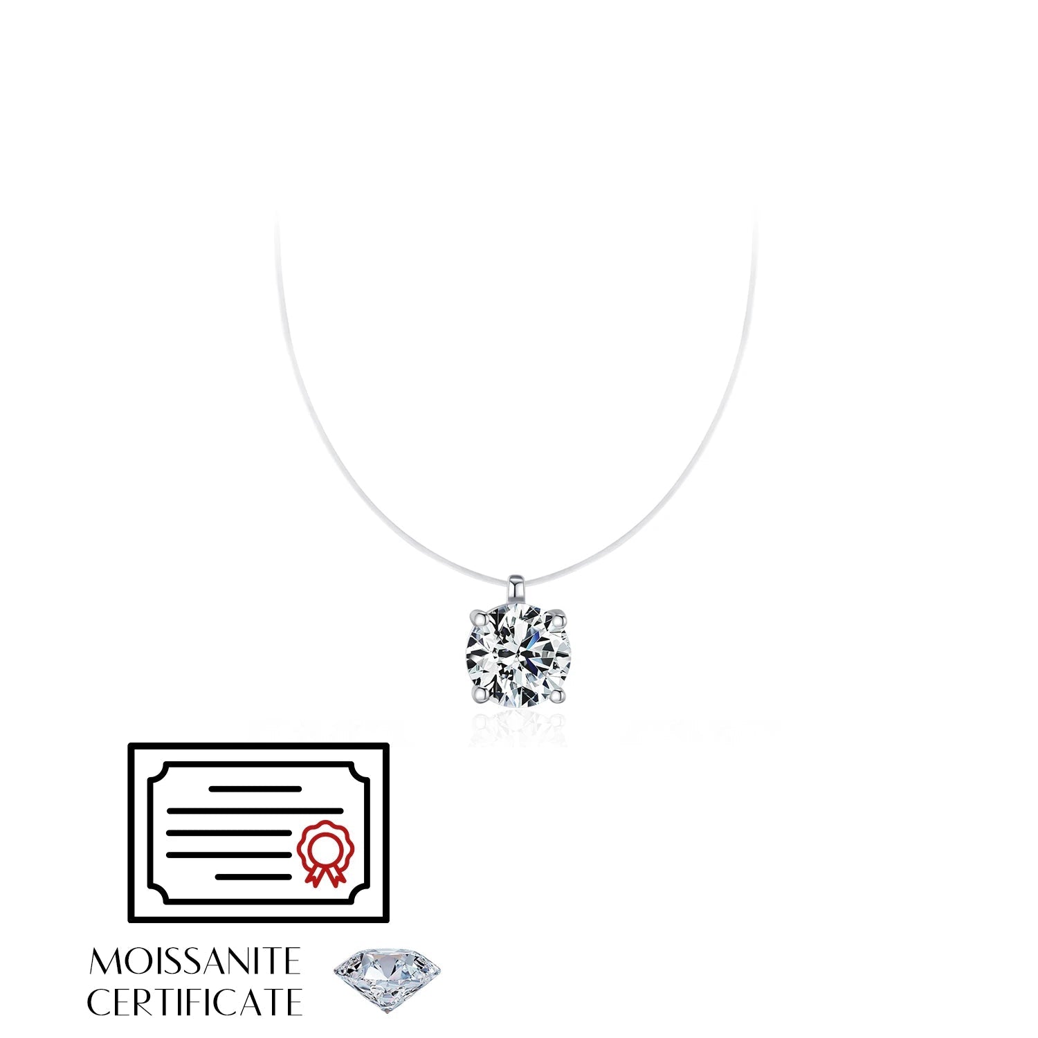 Moissanite jewelry necklace designed for elegant everyday or special wear