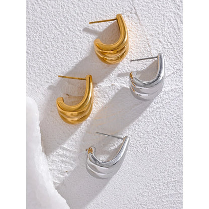 Vintage Gold & Silver Plated Stainless Steel Earrings