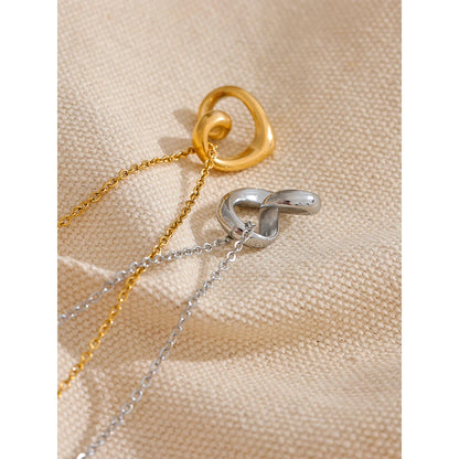 Twisted Heart Love Necklace in 18K Gold