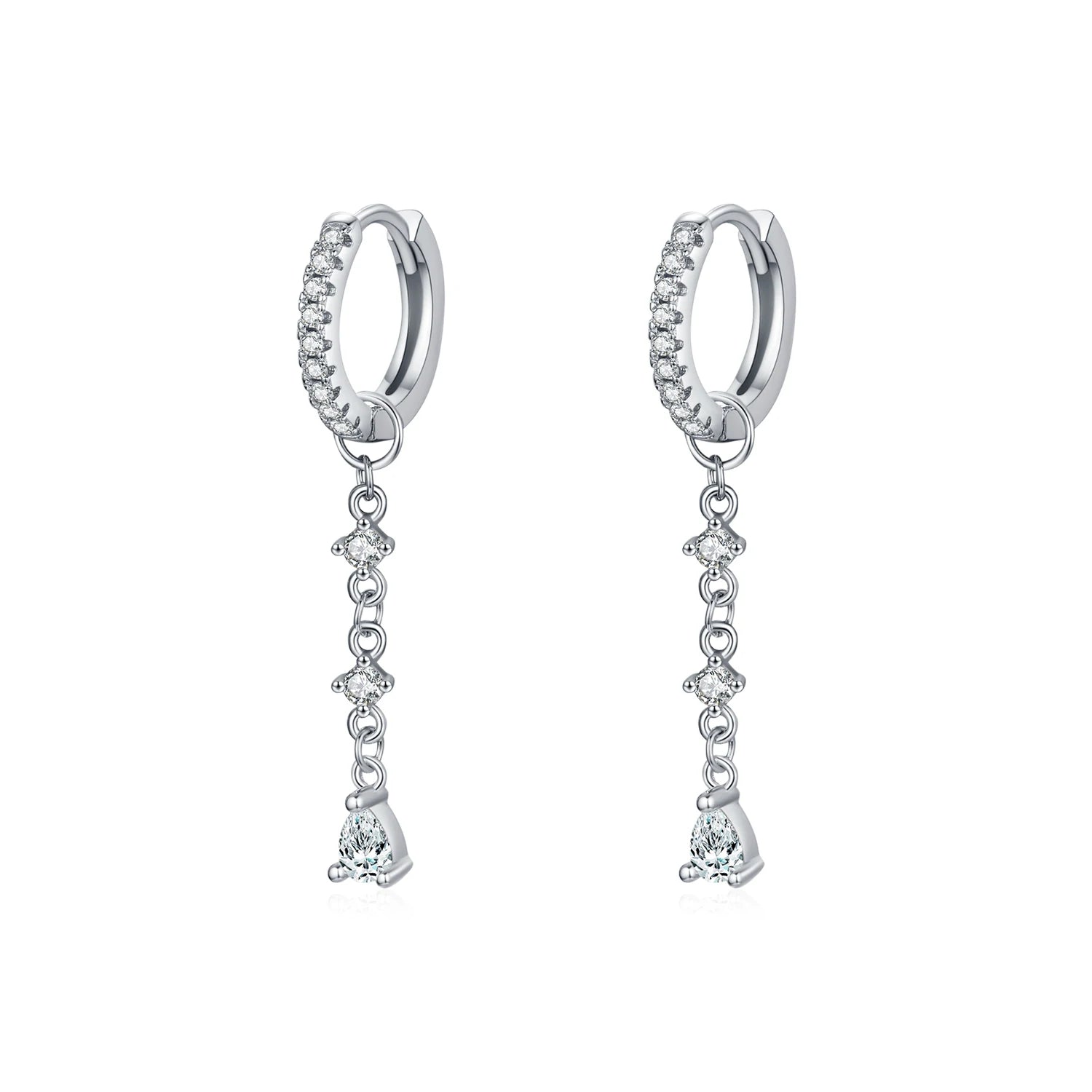 Lightweight dangle earrings in 925 sterling silver