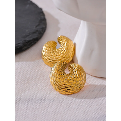 Vintage Hypoallergenic Stud Earrings in Gold