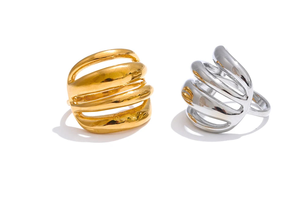 Side view highlighting ring dimension and easy ring size from ring alignment