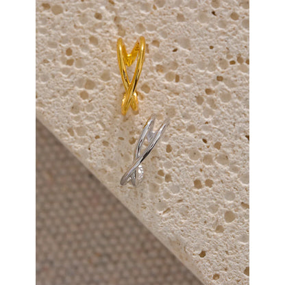 Minimalist Gold-Plated Sterling Silver Ear Bone Clips