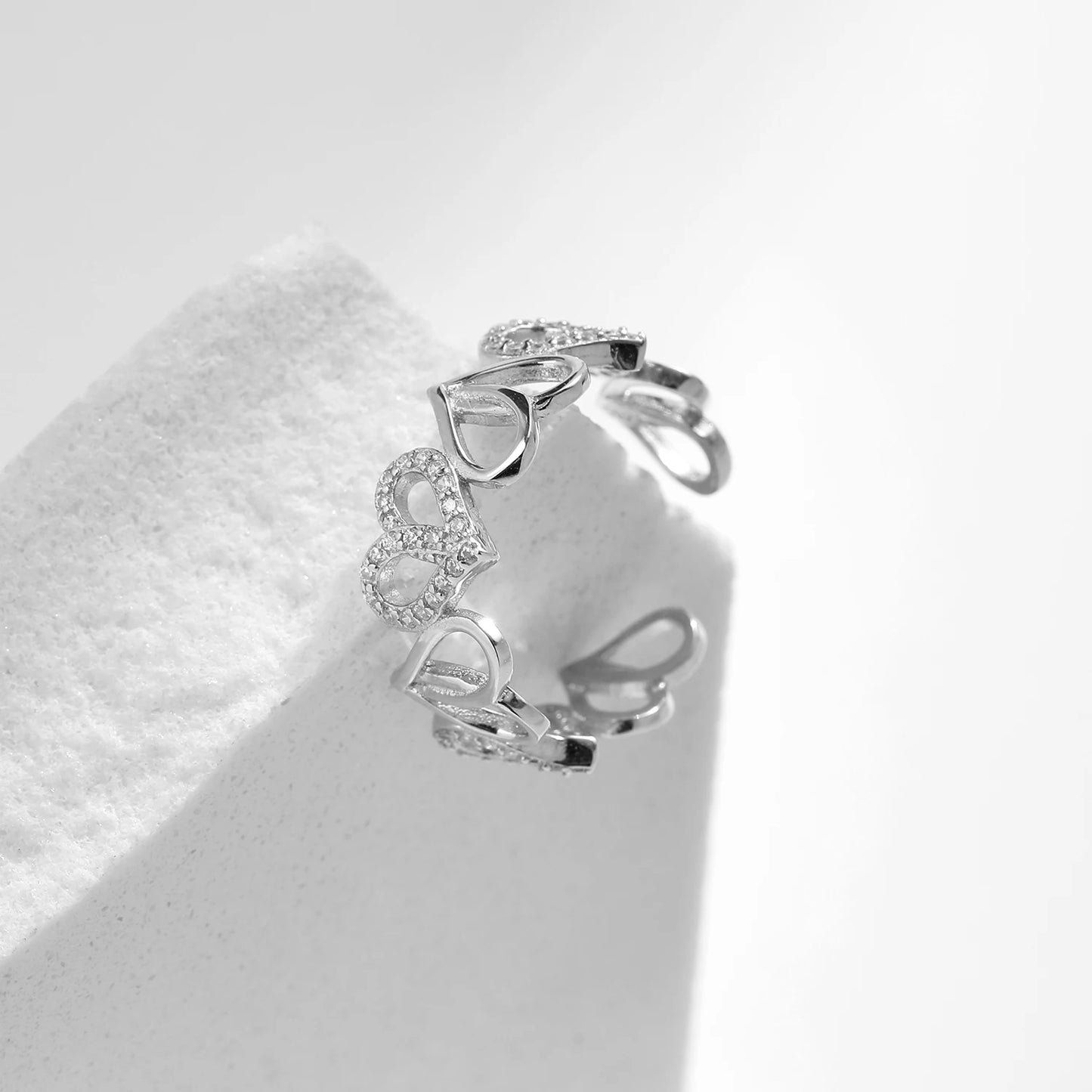 Lover’s Heart Sterling Silver Adjustable Ring