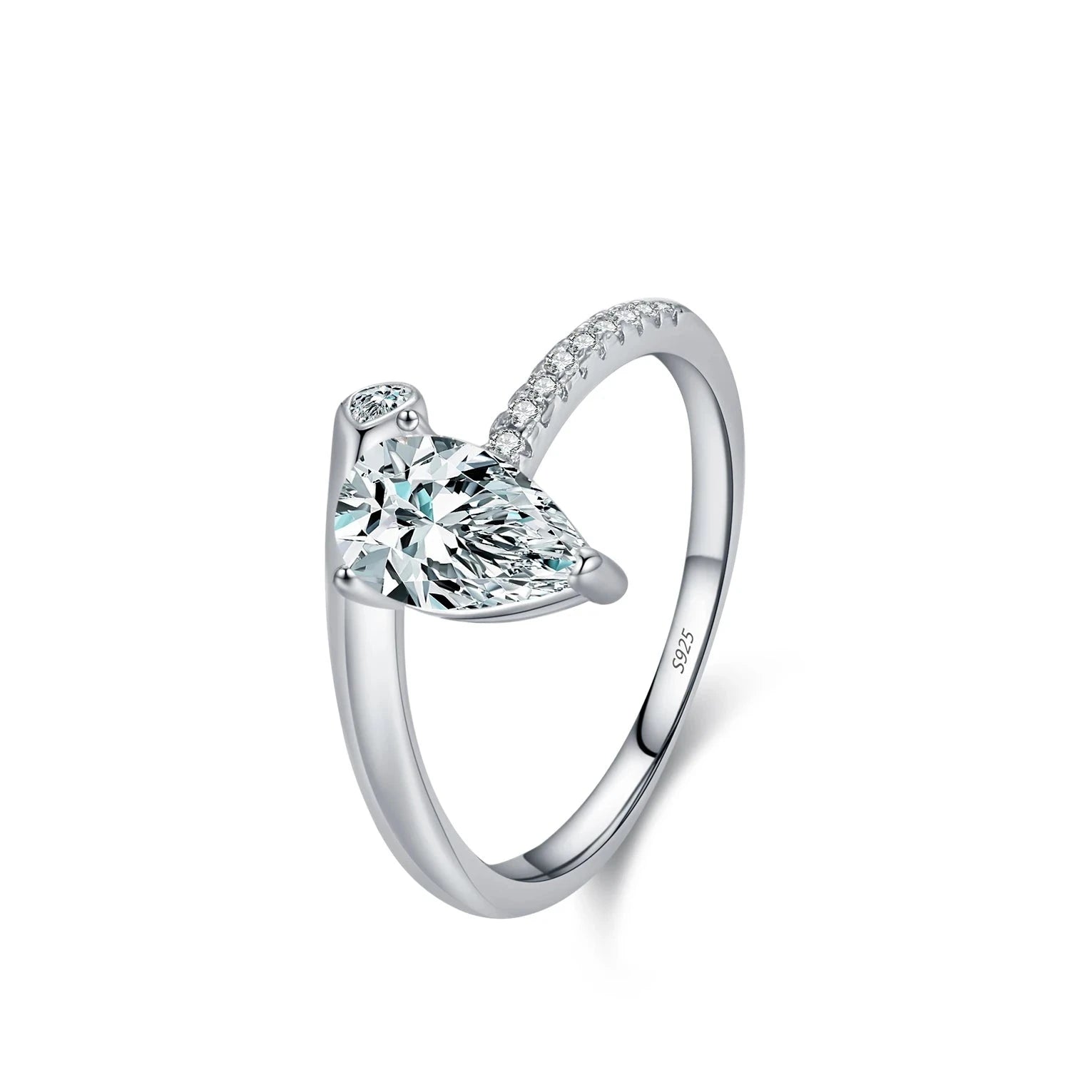 Slim sterling ring styled with jewelry sets for a refined look