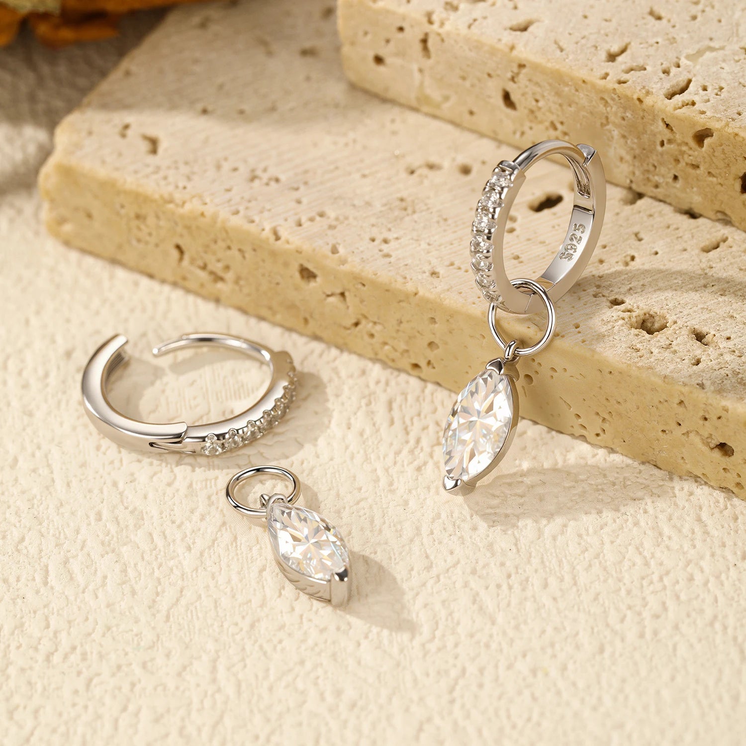 Elegant hoop earrings for women with polished sterling silver