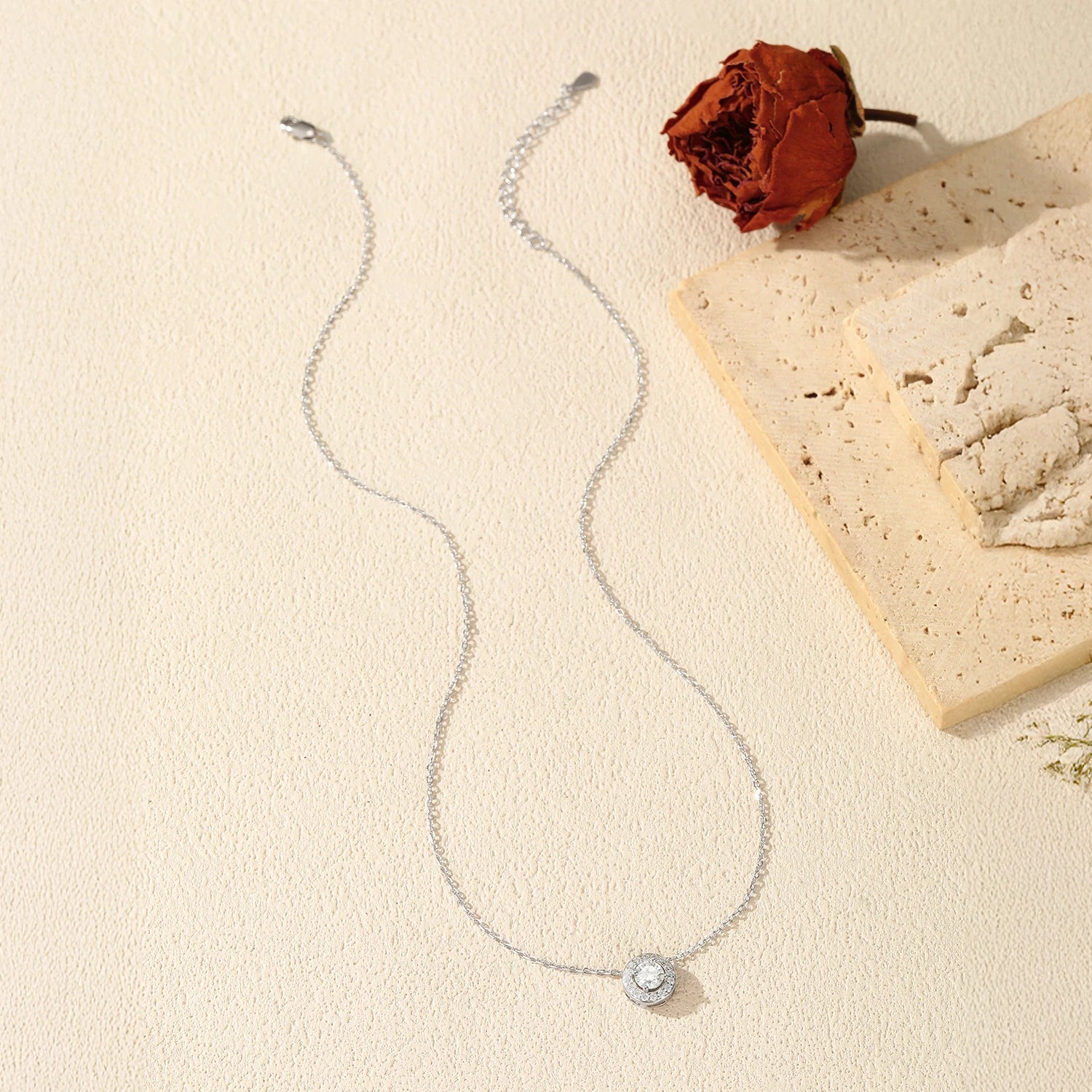 Sterling silver chain necklace designed for wedding anniversary jewelry