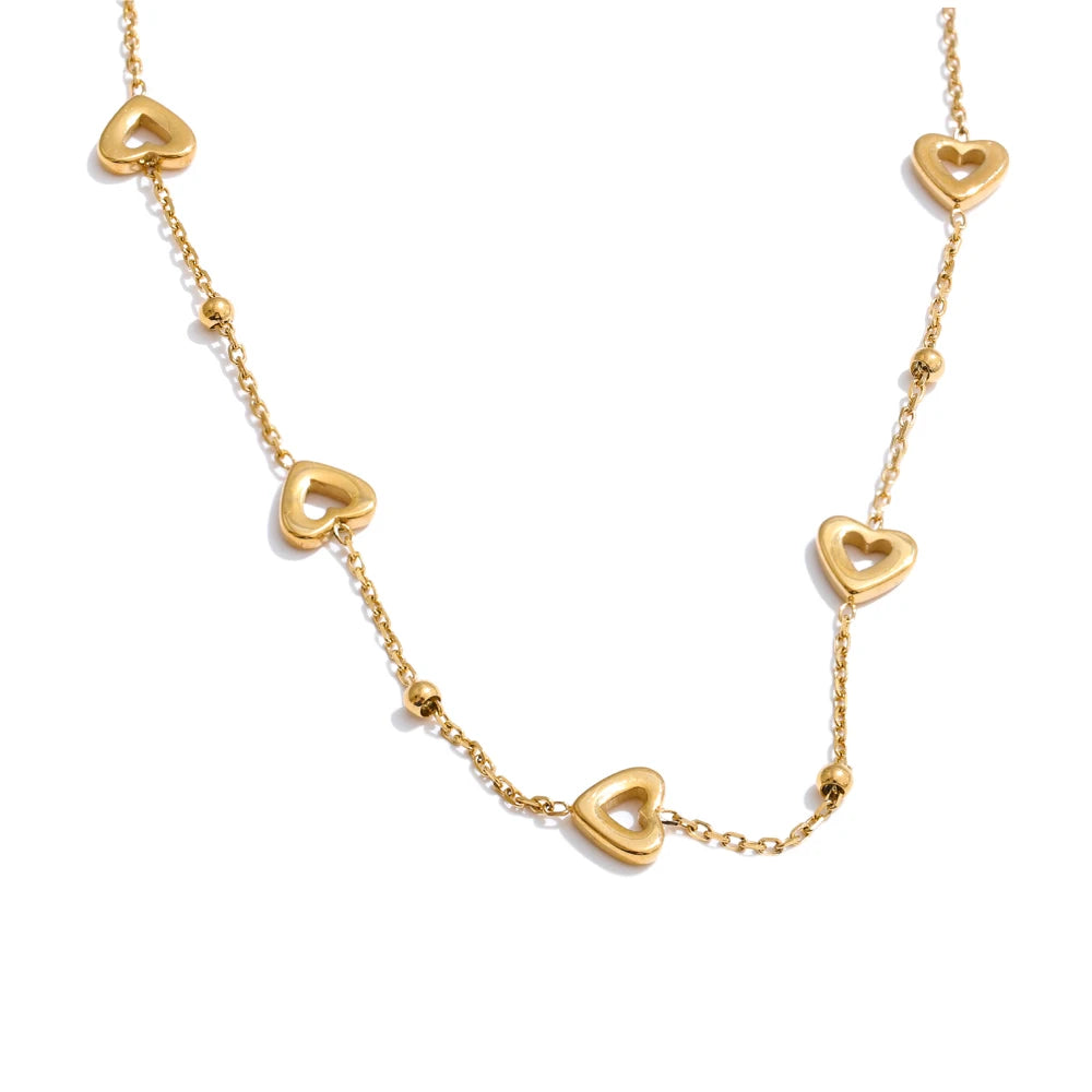 Necklace gold a chain plated in stainless steel for shine