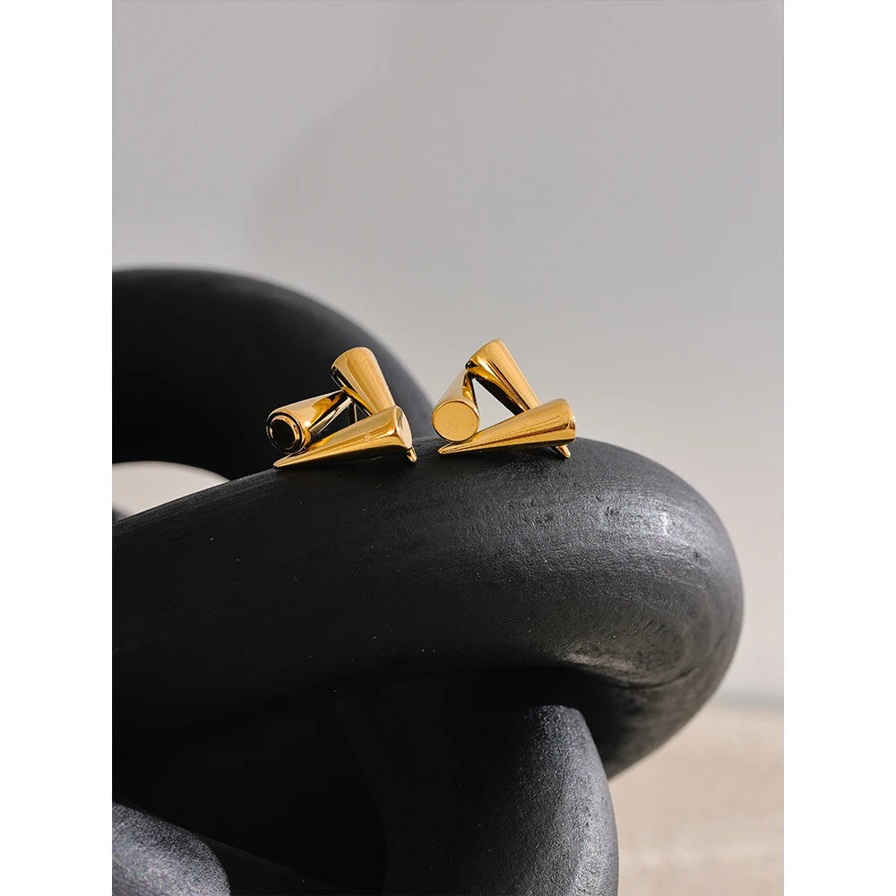 Triangle Geometry Stud Earrings