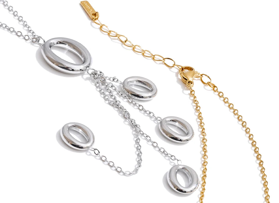 Refined stainless steel jewelry pendant with warm radiance