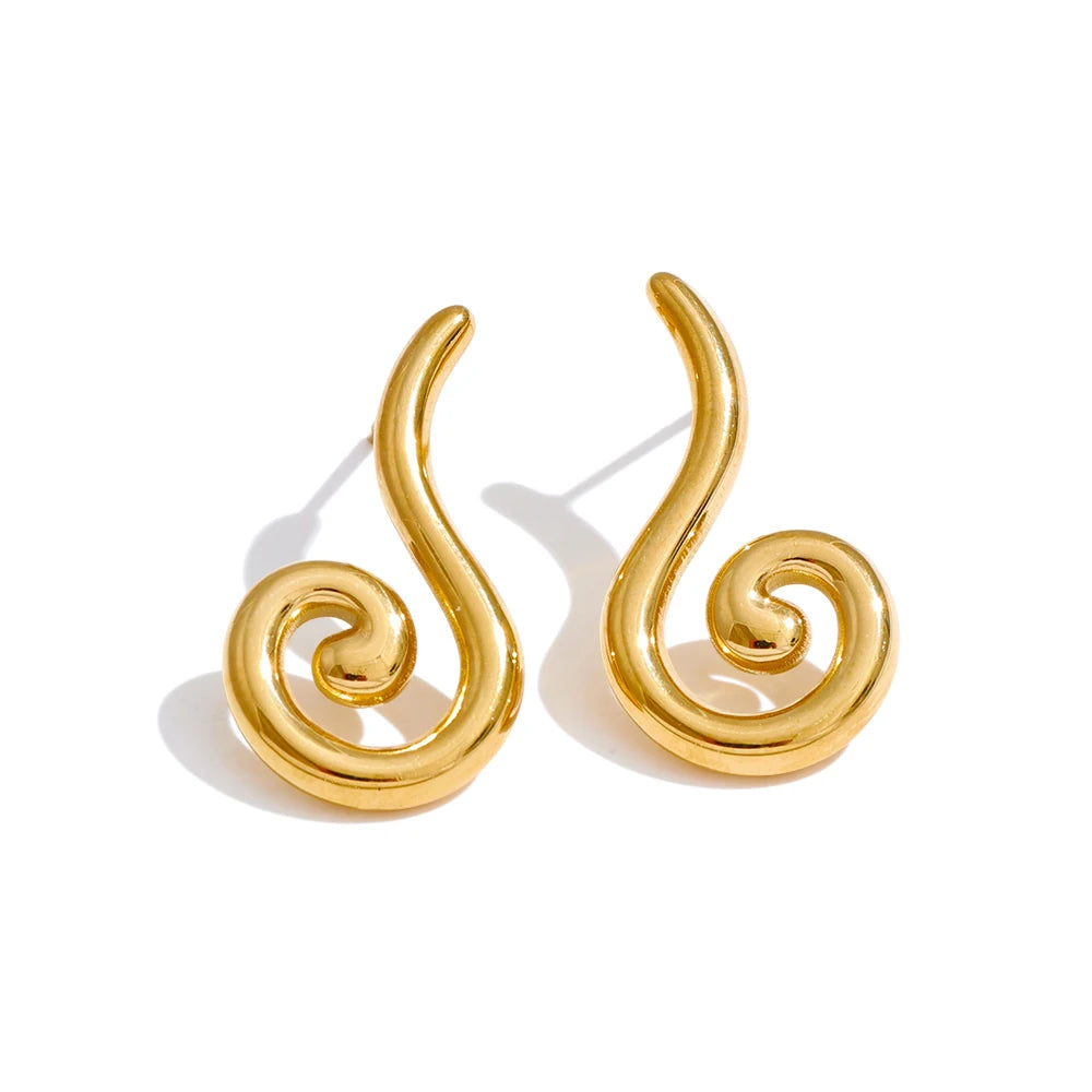Gold and earrings minimalist accessory with modern edges