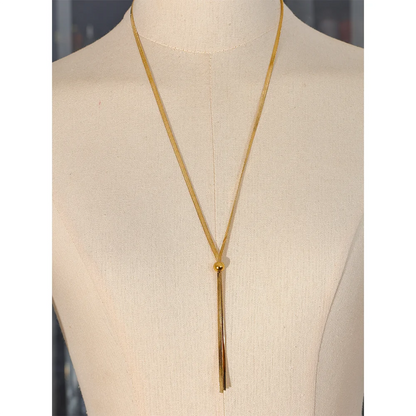 Long Snake Chain Chest Necklace