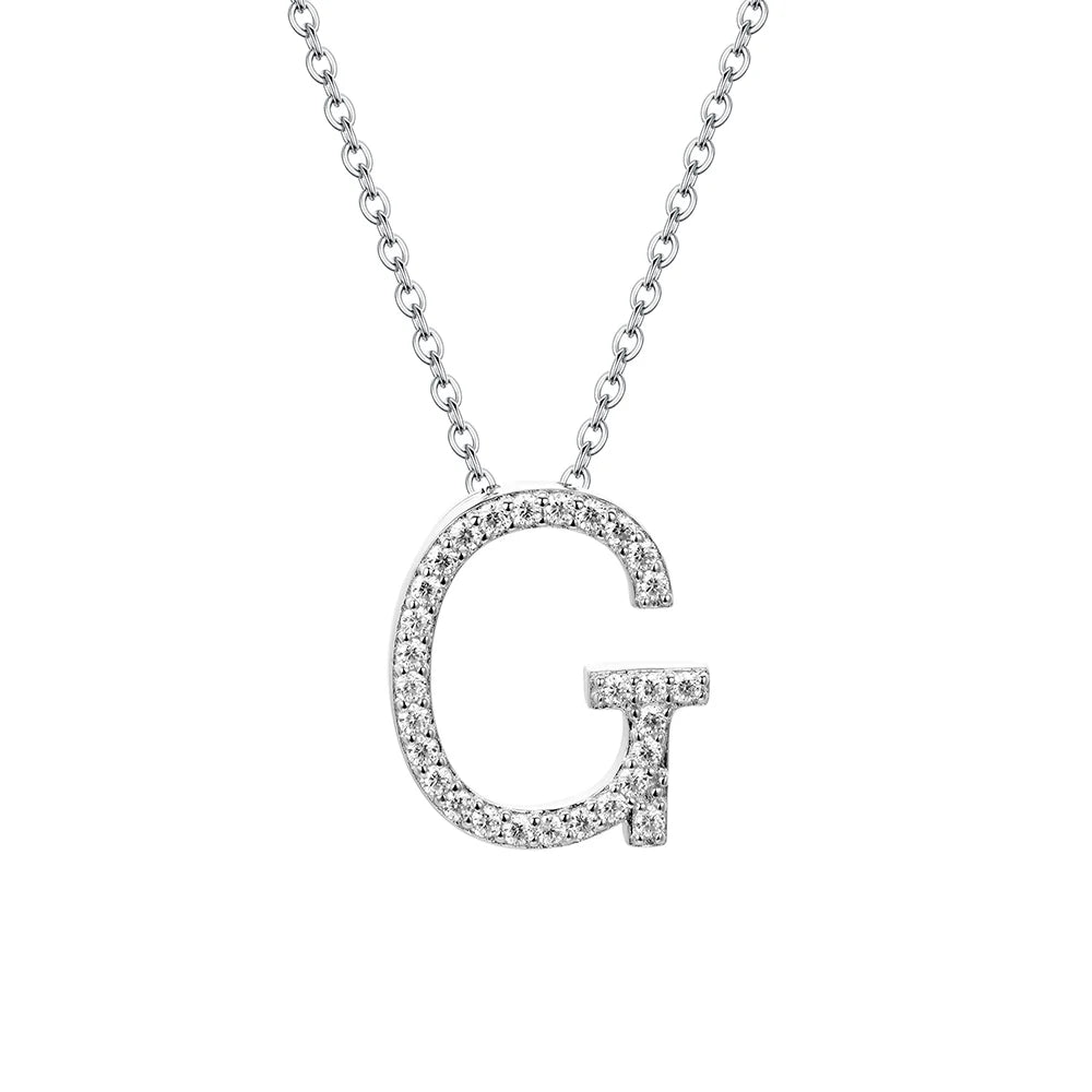 Necklace letter G crafted as a sterling silver necklace charm