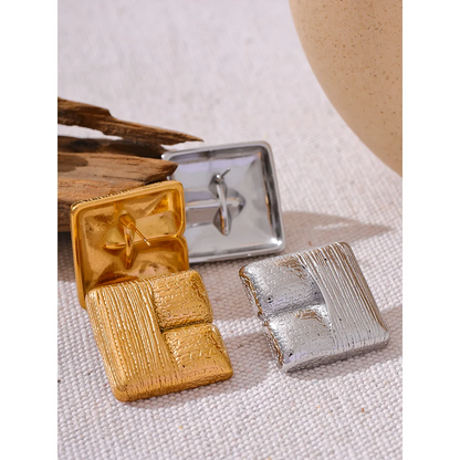 316L Stainless Steel Square Stud Earrings