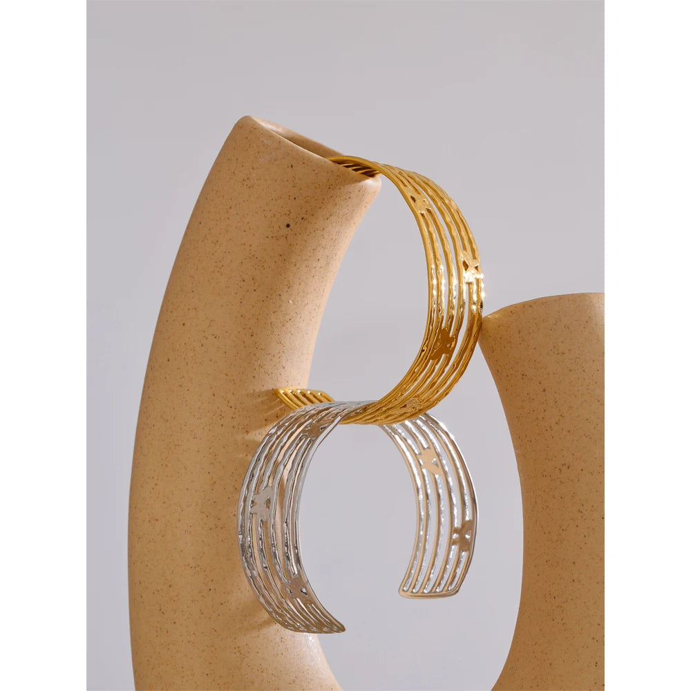 Elegant a gold bracelet look with a butterfly bracelet centerpiece