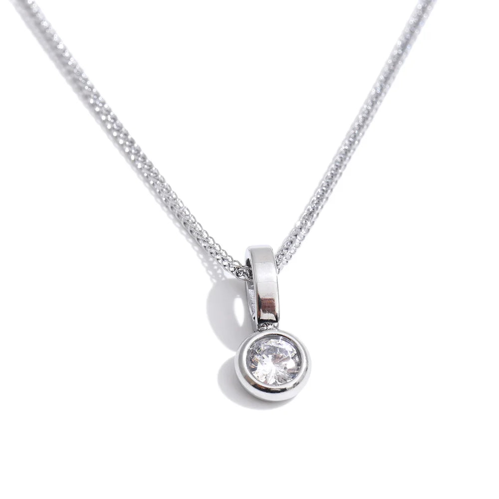 Polished stainless steel jewelry pendant with radiant shine
