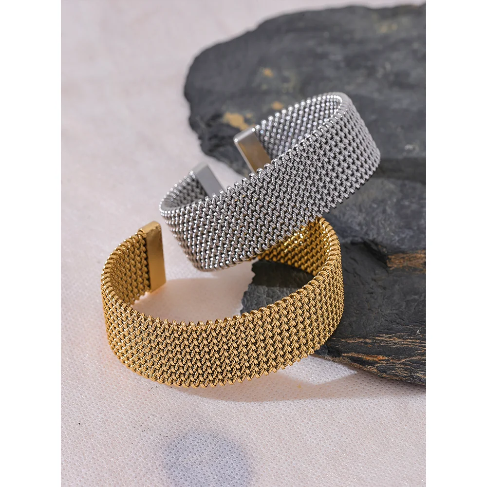 23mm Wide Stainless Steel Cuff Bracelet