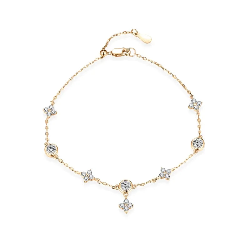 Bracelet for women in sterling silver with moissanite elegance