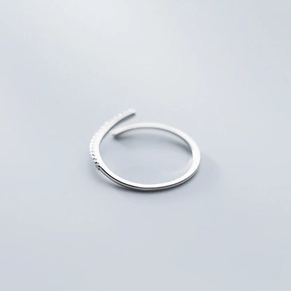 Sleek Simplicity Sterling Silver Adjustable Ring