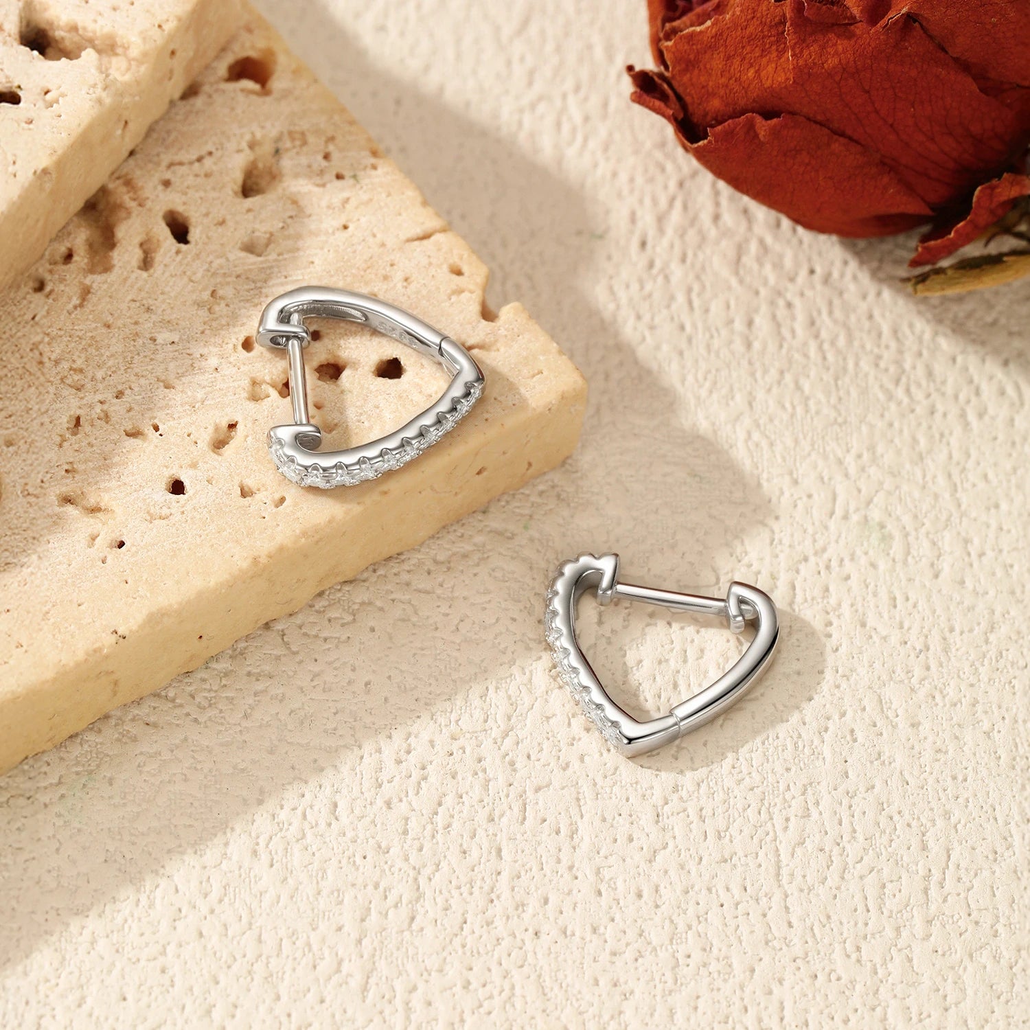 Women’s hoop earrings for party style with moissanite shine