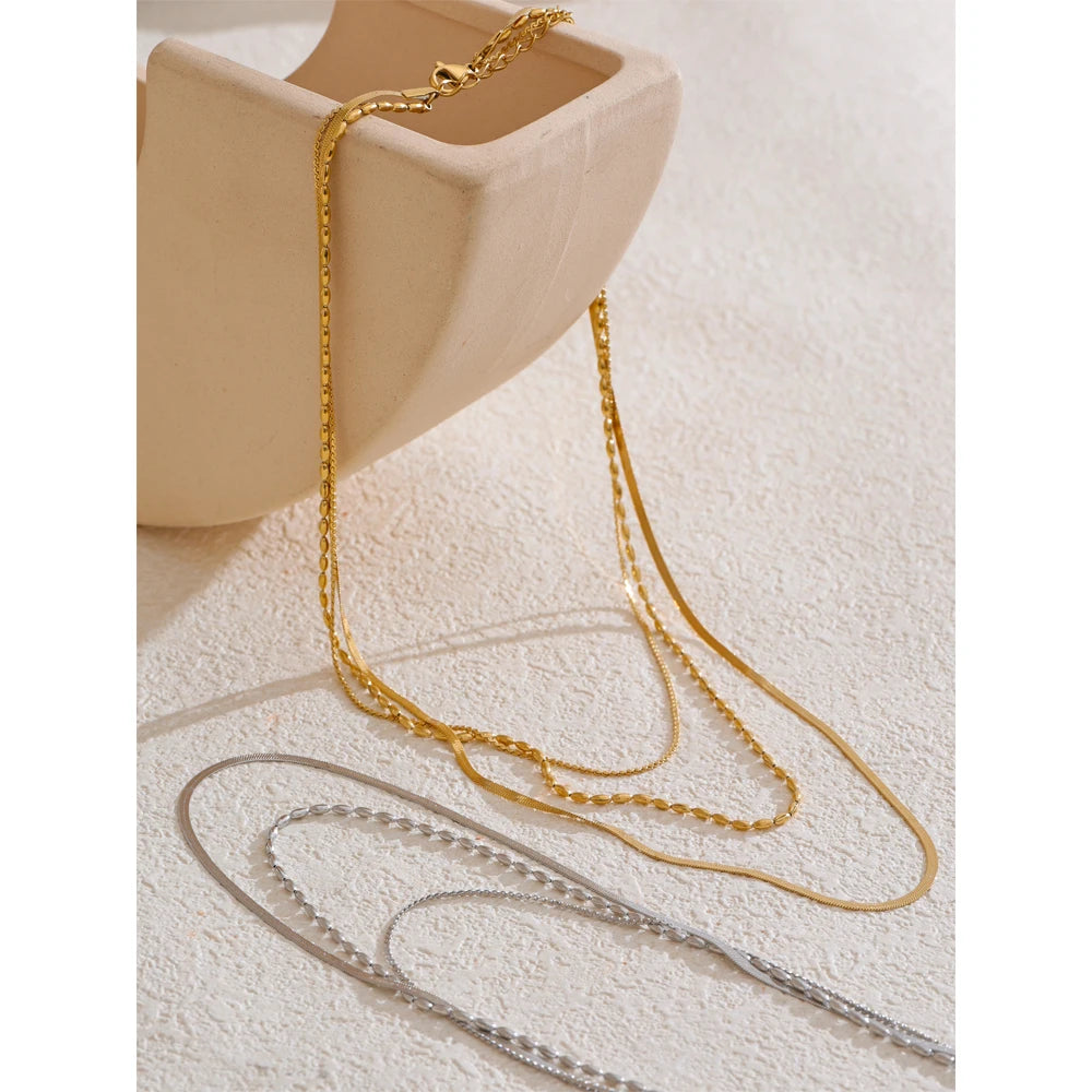 Minimalist Layered Chain Necklace for Women