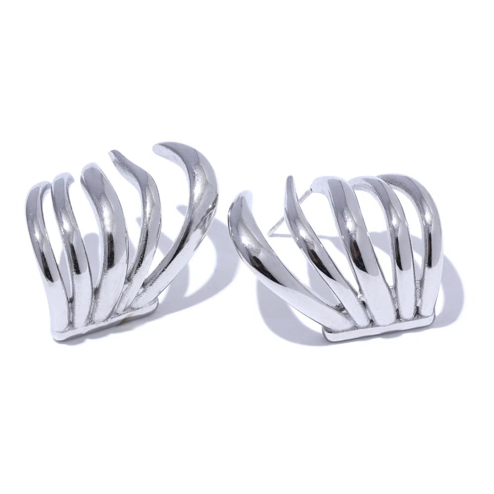 Earrings gold earrings mix with stainless steel hoop design