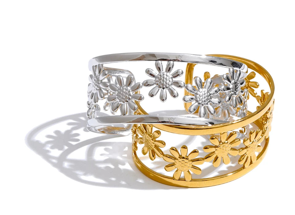 Stainless steel bracelet bracelets set with golden colors