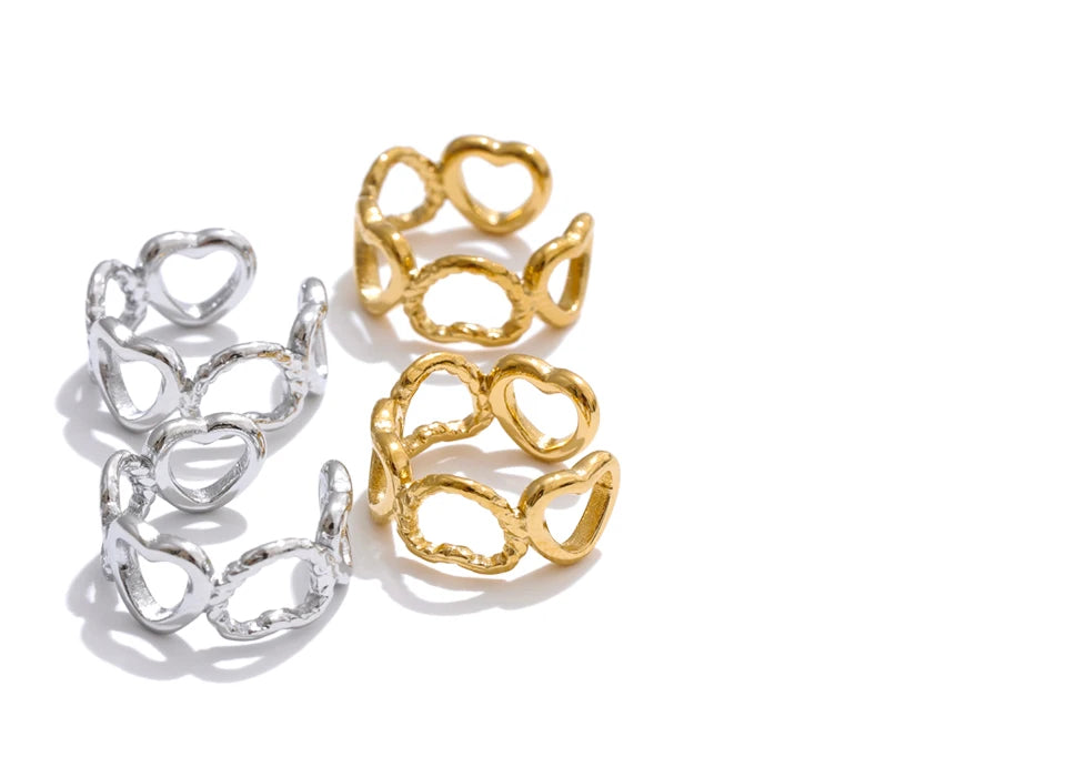 Fashion earrings earrings gold style in heart shaped clip on form