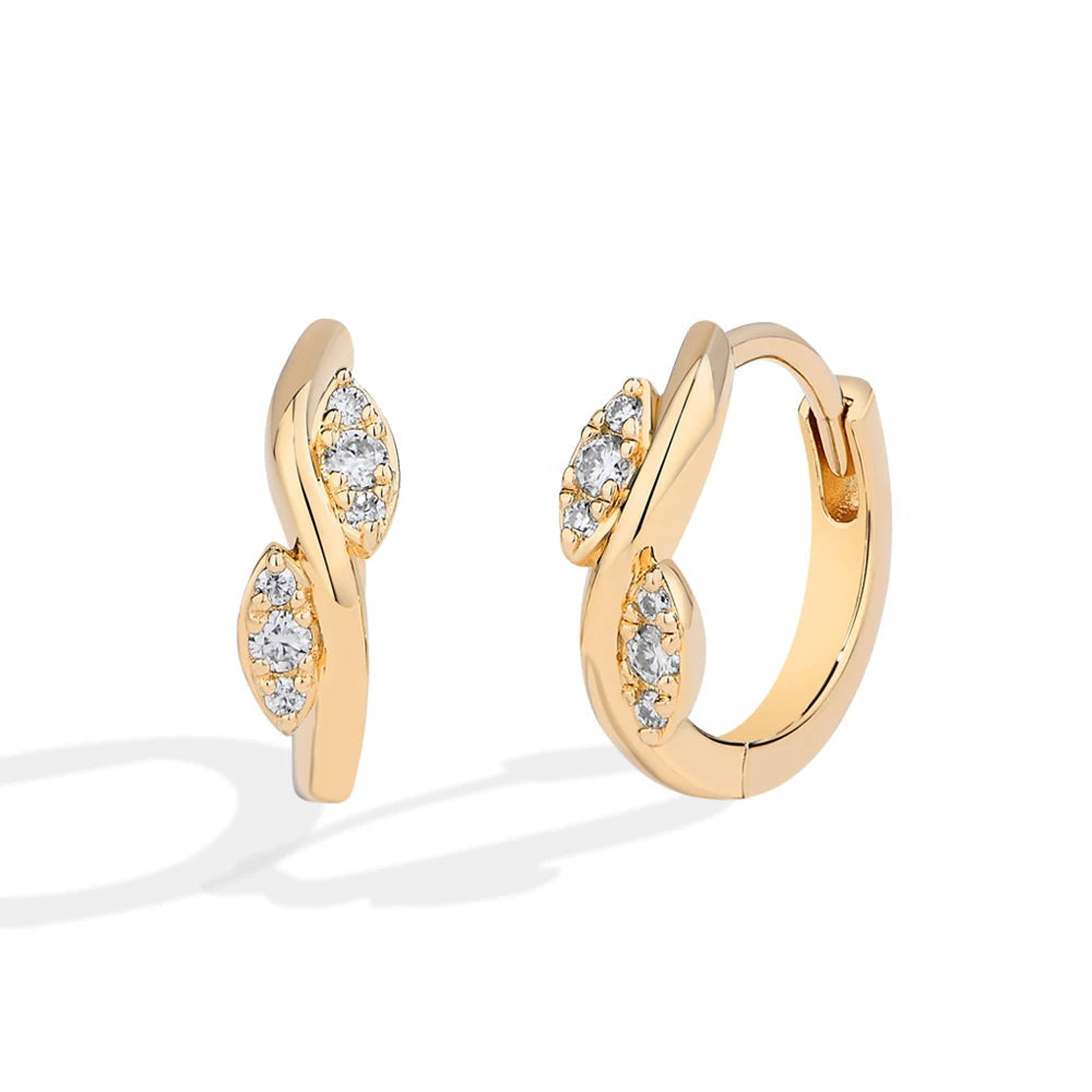 Gold and silver moissanite jewelry hoop pendant earrings