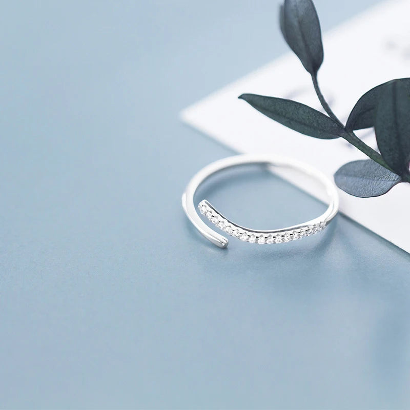 Sleek Simplicity Sterling Silver Adjustable Ring