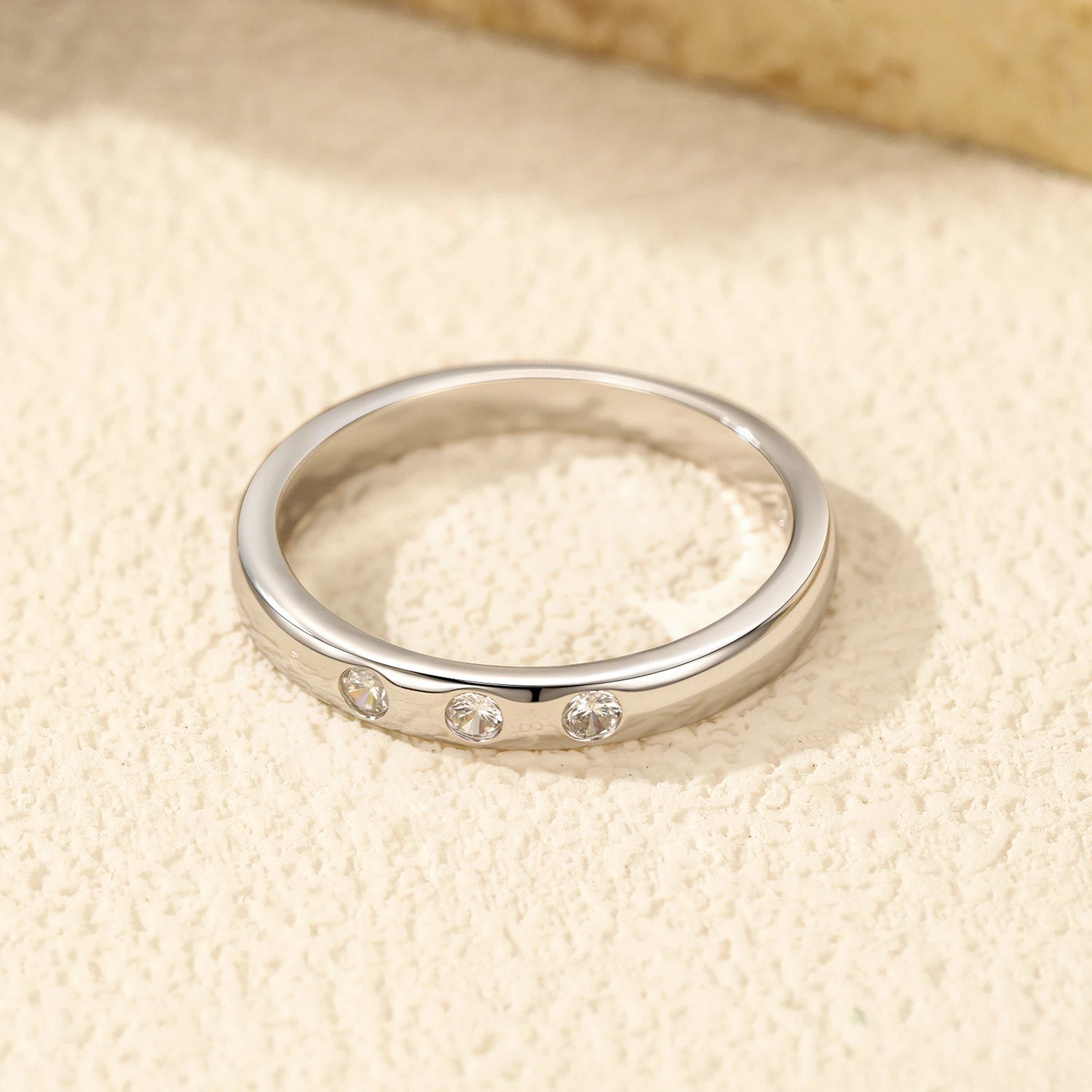 Rings in sterling silver styled as a ring eternity set