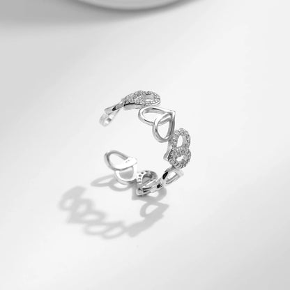 Lover’s Heart Sterling Silver Adjustable Ring