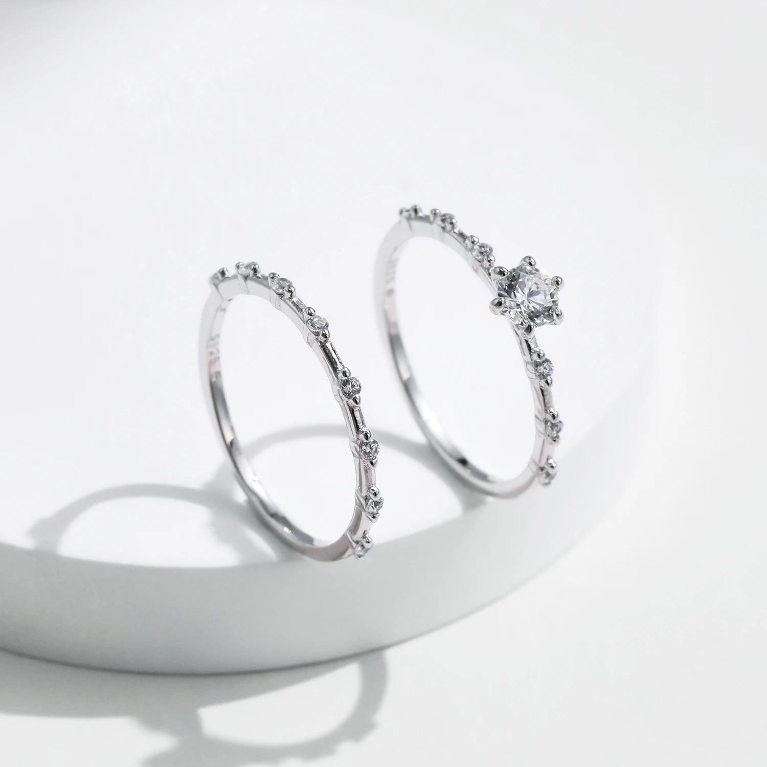 Eternity ring moissanite jewelry D-Color fixed size