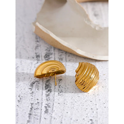 Geometric Chunky Stud Earrings