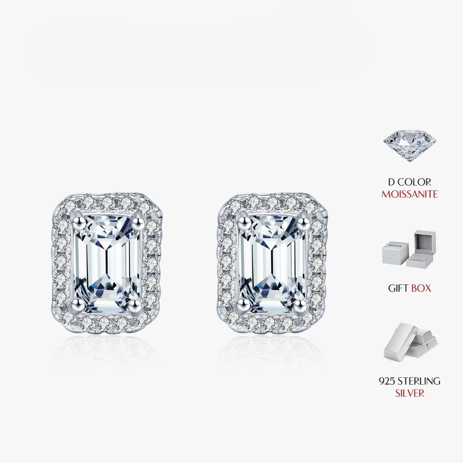 Elegant moissanite jewelry ear studs for wedding looks