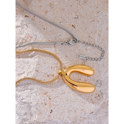 Stylish Sleek Metal Necklace Pendant