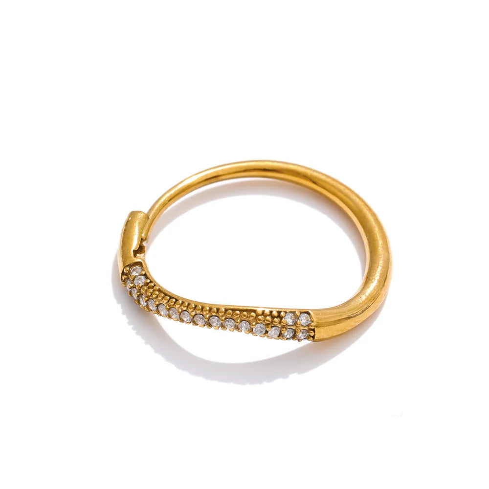 Gold rings gold collection highlight featuring this thin dau-z zirconia ring