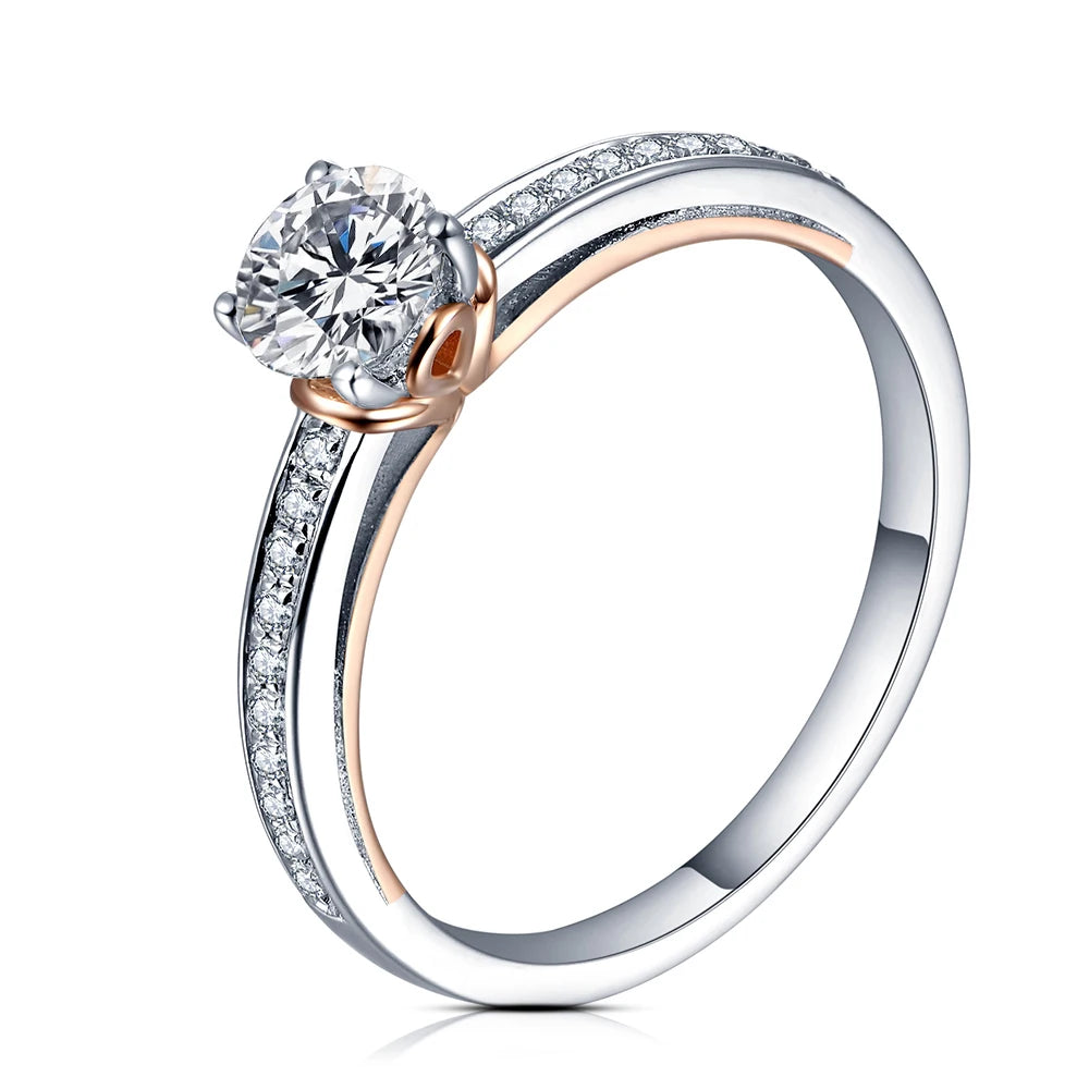 925 sterling silver ring with moissanite colorless flawless appearance