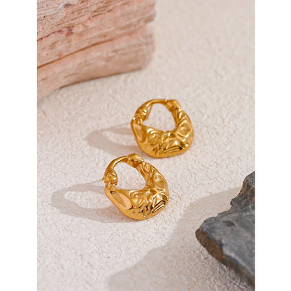 Bag Shape Statement Stud Earrings