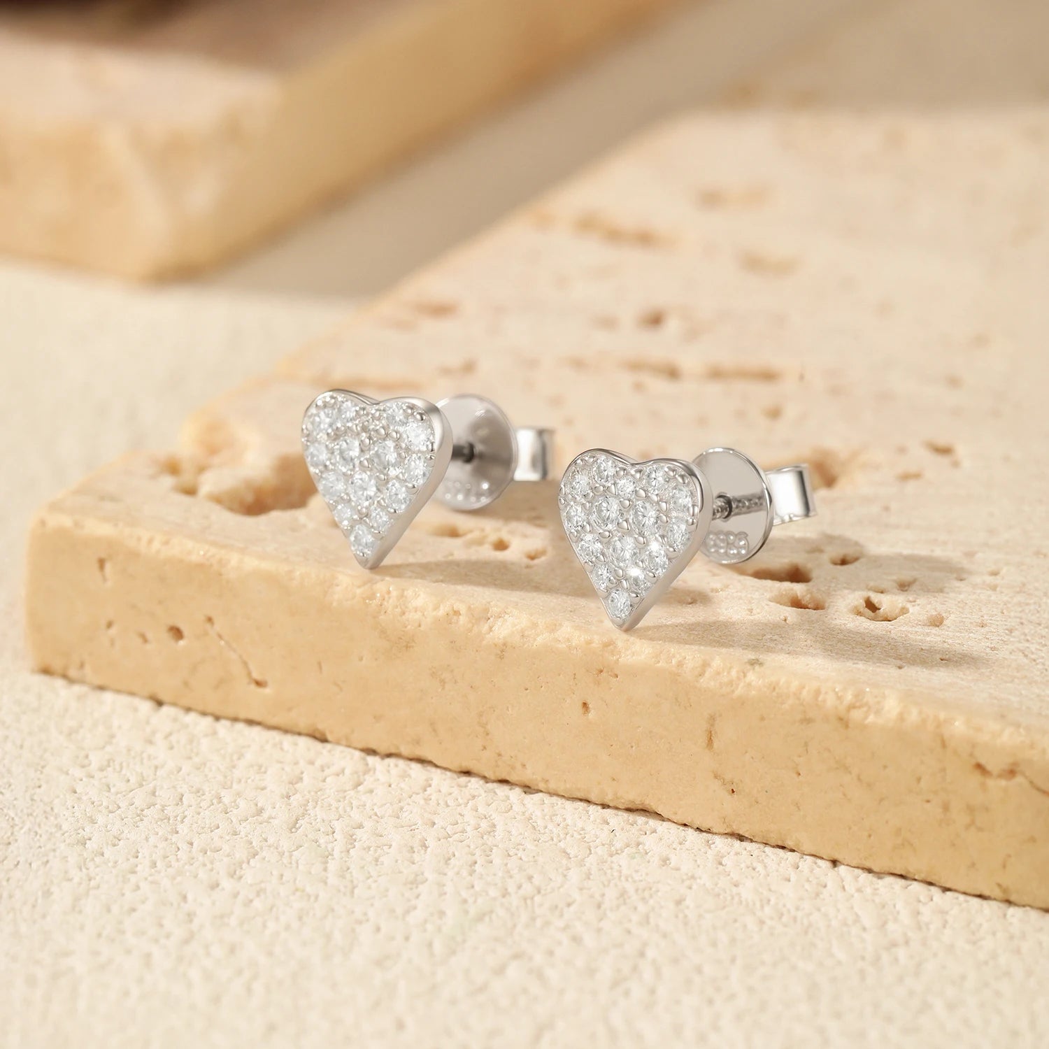 Elegant stud earrings for women crafted with sterling silver