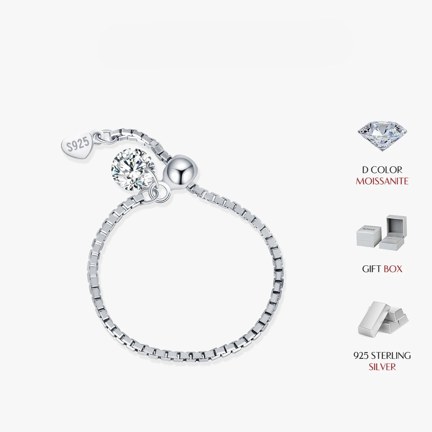 Women’s moissanite jewelry rings crafted in 925 silver