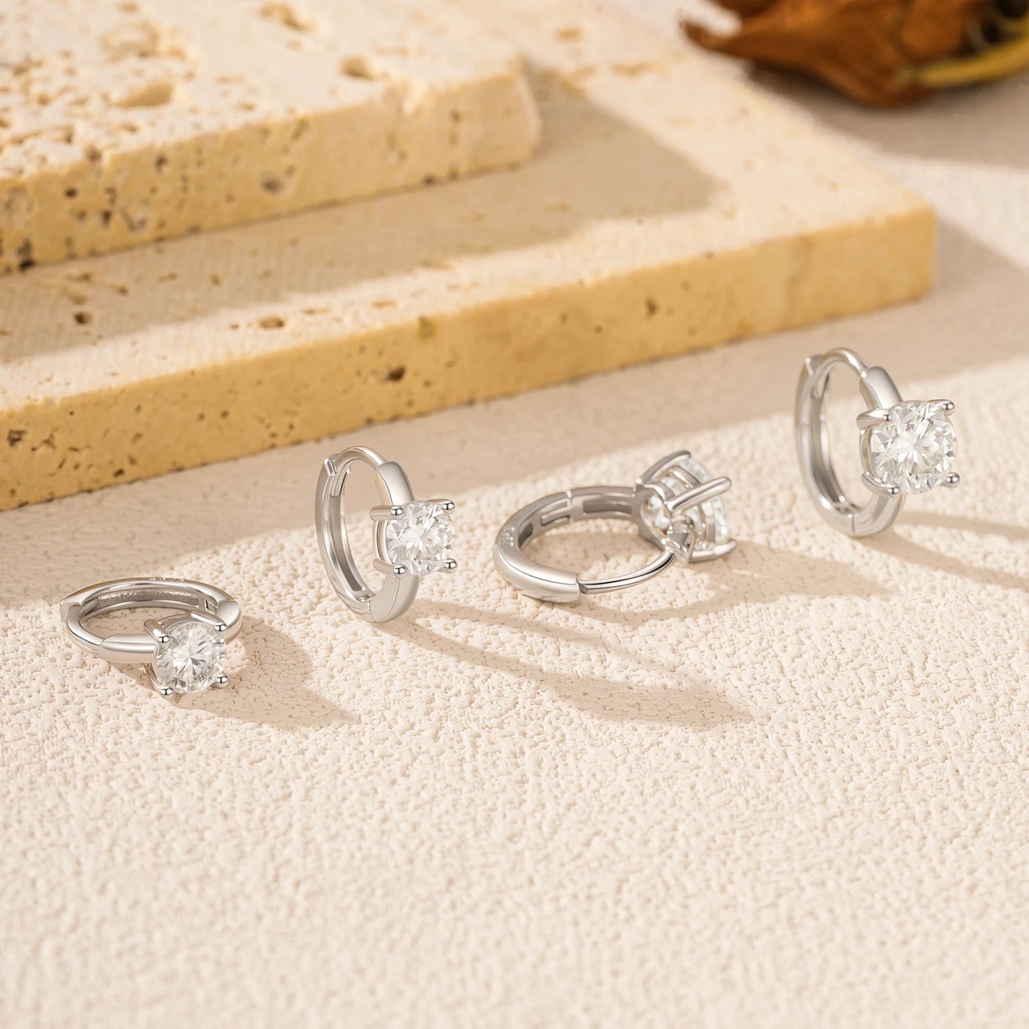 Lightweight moissanite earrings offering refined daily elegance