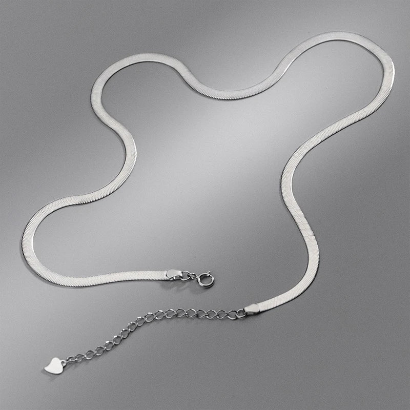 Sterling Silver Snake Chain Choker Necklace