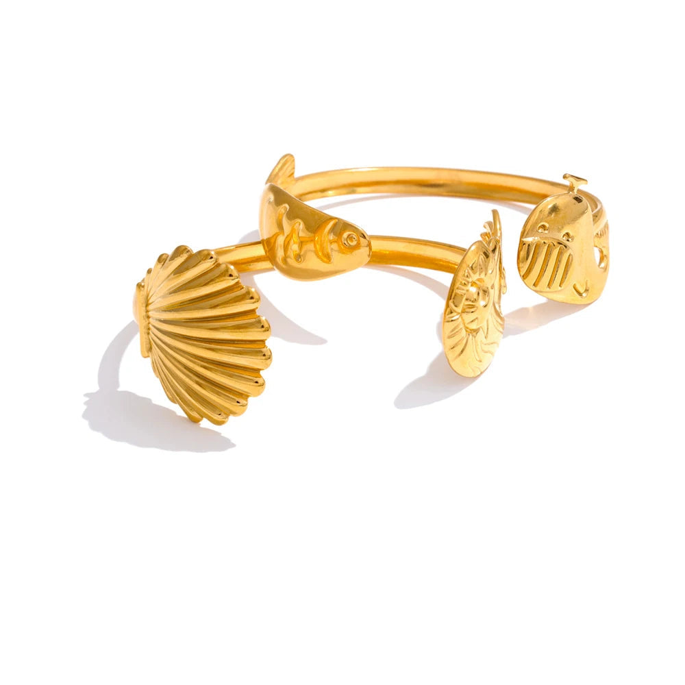 Bracelet cuff with waterproof jewelry finish in stainless steel jewelry