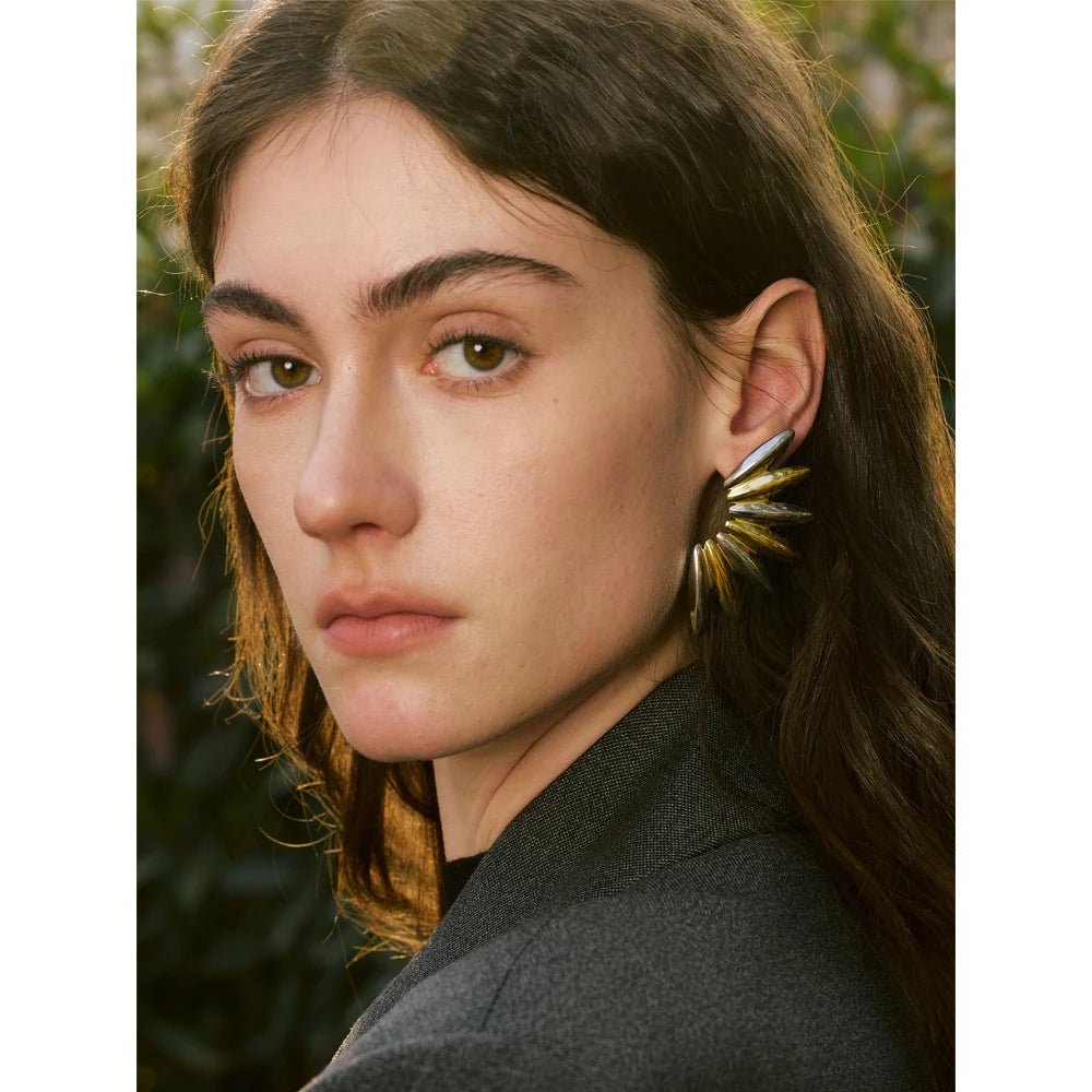 Classic ear rings gold plated with stainless steel base