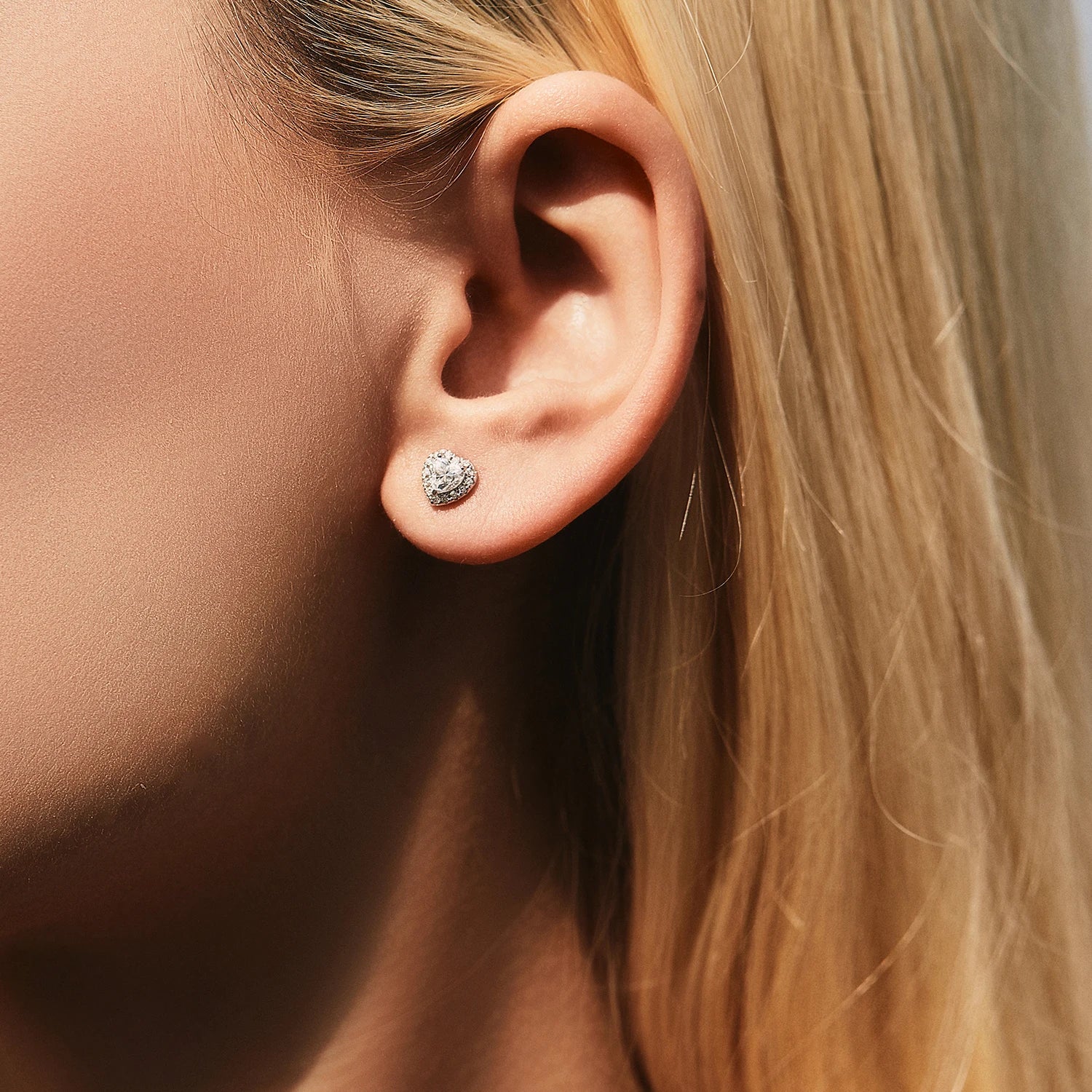 Moissanite earrings shown as elegant diamond earrings for daily wear