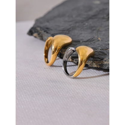 Minimalist 18K Gold Stainless Steel Ring