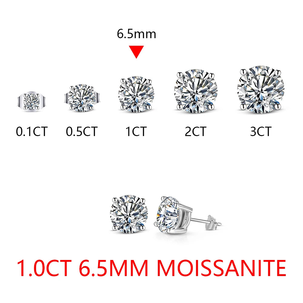 Jewelry sets tray pairing moissanite earrings with silver earrings for women