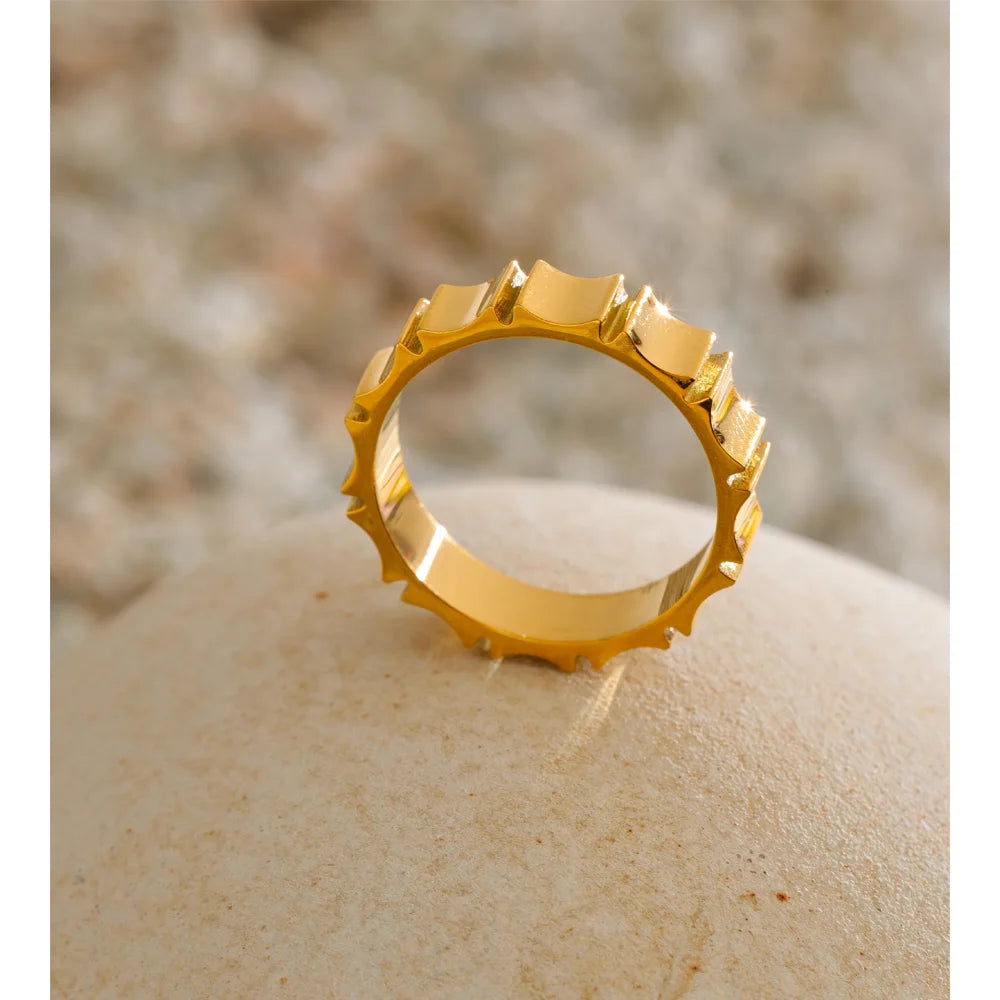 Rings gold rings design featuring sculpted casting shape