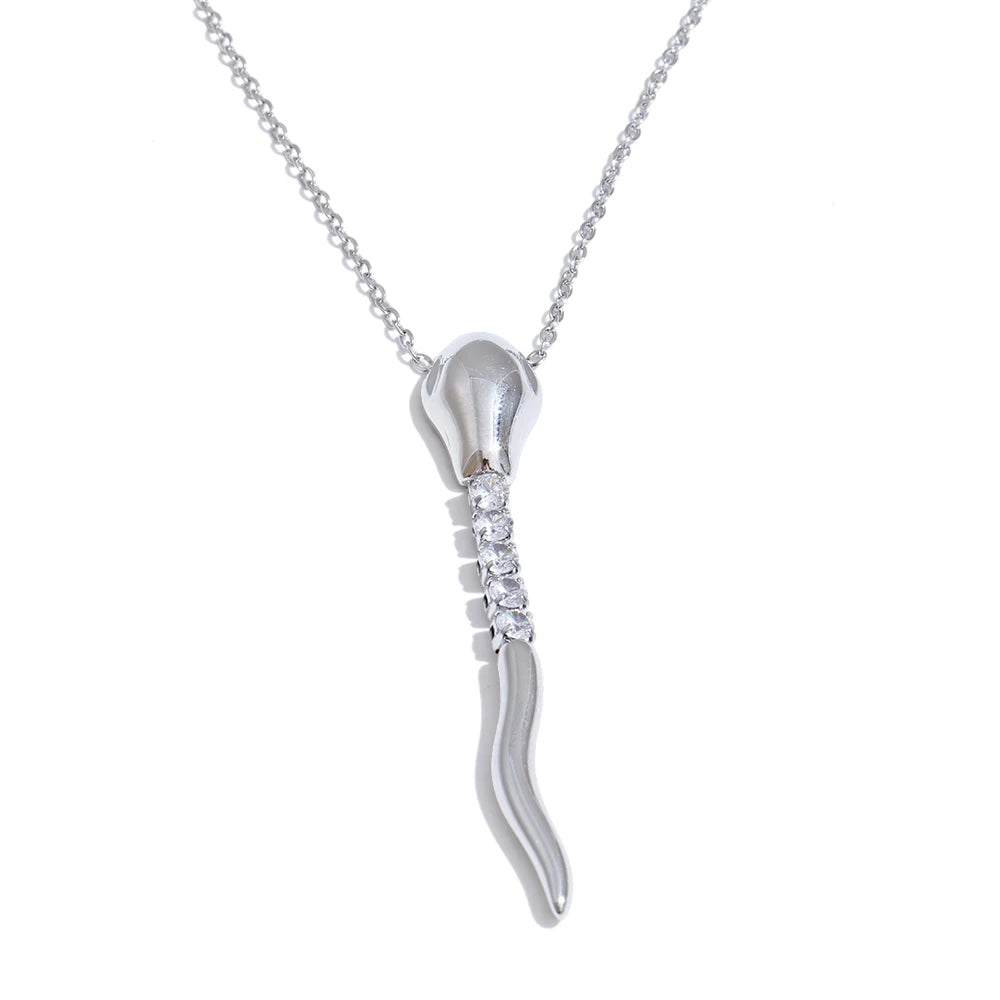 Statement necklace and necklace piece with snake motif